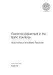 Economic Adjustment in the Baltic Countries
