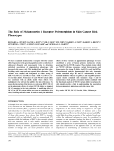 The Role of Melanocortin-1 Receptor Polymorphism in Skin Cancer