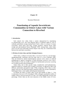 Functioning of Aquatic Invertebrate Communities in Oxbow Lakes