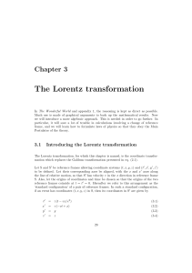 The Lorentz transformation