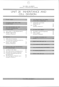 unit 20 inheritance and cell division