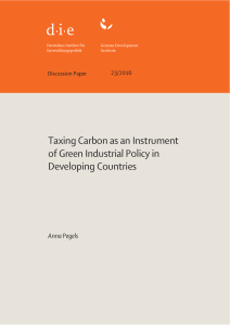 Taxing Carbon as an Instrument of Green Industrial Policy in