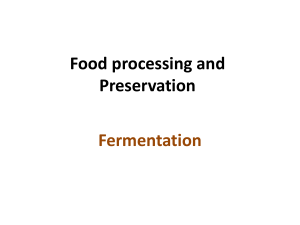 Food processing and Preservation-fermentation