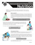 nutrition Worksheet - Aboriginal Access to Engineering