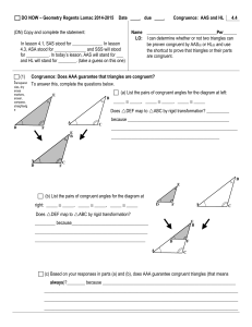 4.4 AAS and HL Congruence