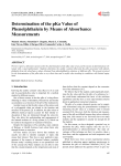 Determination of the pKa Value of Phenolphthalein by Means of