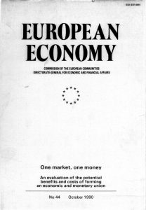 CD1. European Economy. Basic editions. 44/1990. One market, one