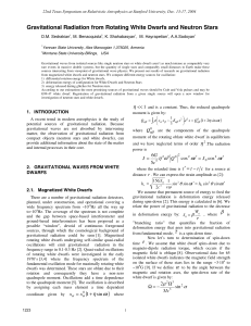 Gravitational Radiation from Rotating White Dwarfs and