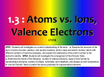11NOTESAtoms vs Ions Valence Electrons