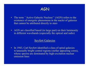 Lecture 16, AGN Evolution
