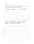 Make a tally chart to record the number of each shape in the cards