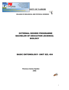 biology basic entomology- unit szl 404 2006