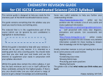 CHEMISTRY REVISION GUIDE for CIE IGCSE Coordinated Science