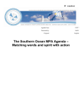 The Southern Ocean MPA Agenda - Antarctic and Southern Ocean