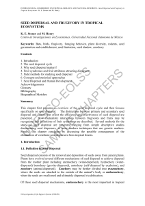 Seed Dispersal and Frugivory in Tropical Ecosystems