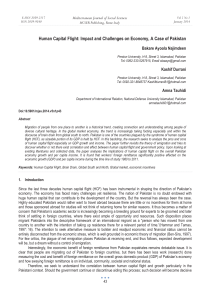 Human Capital Flight: Impact and Challenges on Economy, A Case