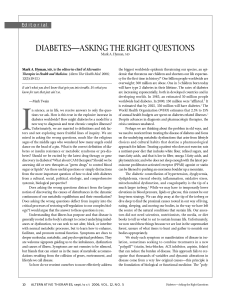 diabetes—asking the right questions