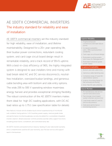 AE 100TX COMMERCIAL INVERTERS
