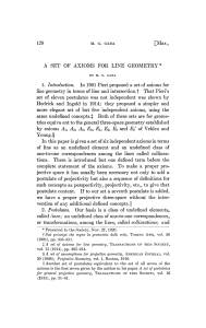 128 [Mar., A SET OF AXIOMS FOR LINE GEOMETRY* 1