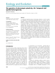 The genetics of phenotypic plasticity. XII. Temporal and spatial