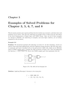 Examples of Solved Problems for Chapter 3, 5, 6, 7
