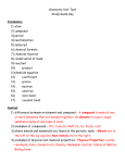 Chemistry Unit Study Guide Key