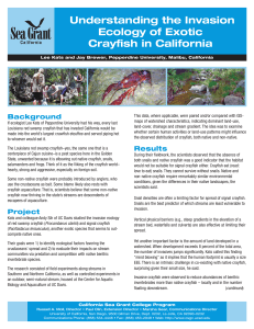 Understanding the Invasion Ecology of Exotic Crayfish in California