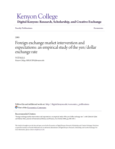 an empirical study of the yen/dollar exchange rate