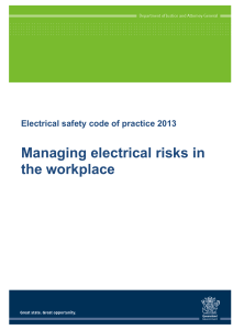 Electrical safety code of practice 2013 - Managing