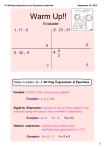 01 Writing Expressions and Equations.notebook