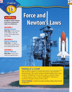 Force and Newton`s Laws