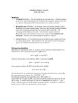 Chemistry Honors: Lesson 6 Acids and Bases Definitions 1