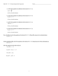 Math 105 - 7.8 - Solving Trigonometric Equations