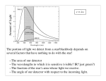 The portion of light we detect from a star/blackbody depends on