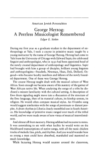 George Herzog - American Jewish Archives