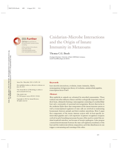 Cnidarian-Microbe Interactions and the Origin of Innate Immunity in