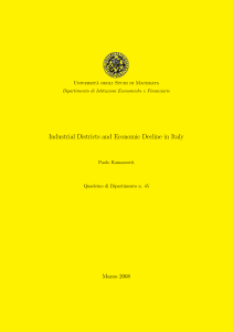 Industrial Districts and Economic Decline in Italy