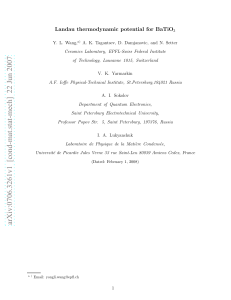 Landau thermodynamic potential for BaTiO_3