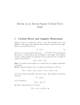 Motion in an Inverse-Square Central Force Field