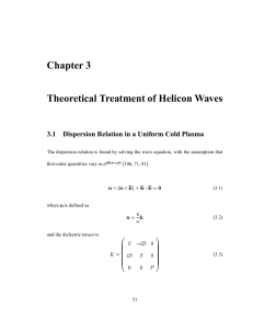 Chapter 3 Theoretical Treatment of Helicon Waves