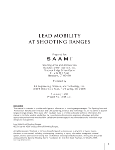 Lead Mobility - Sporting Arms and Ammunition Manufacturers` Institute