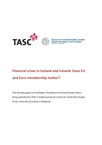 Comparing the financial crises in Iceland and Ireland: an outline of