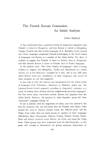 The Finnish Korean Connection: An Initial Analysis - S