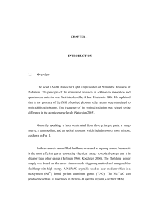 CHAPTER 1 1 INTRODUCTION 1.1 Overview The word LASER