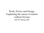 Work, Power, and Energy