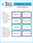 Vocabulary Cards - Drama Education Network