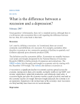 What is the difference between a recession and a depression?