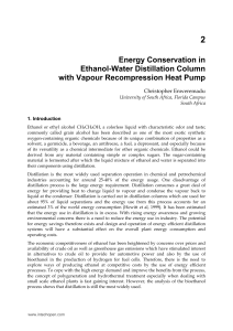 Energy Conservation in Ethanol-Water Distillation