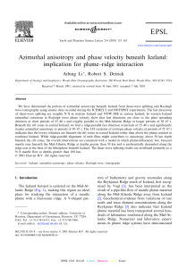 Azimuthal anisotropy and phase velocity beneath Iceland