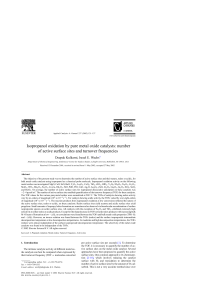 Isopropanol oxidation by pure metal oxide